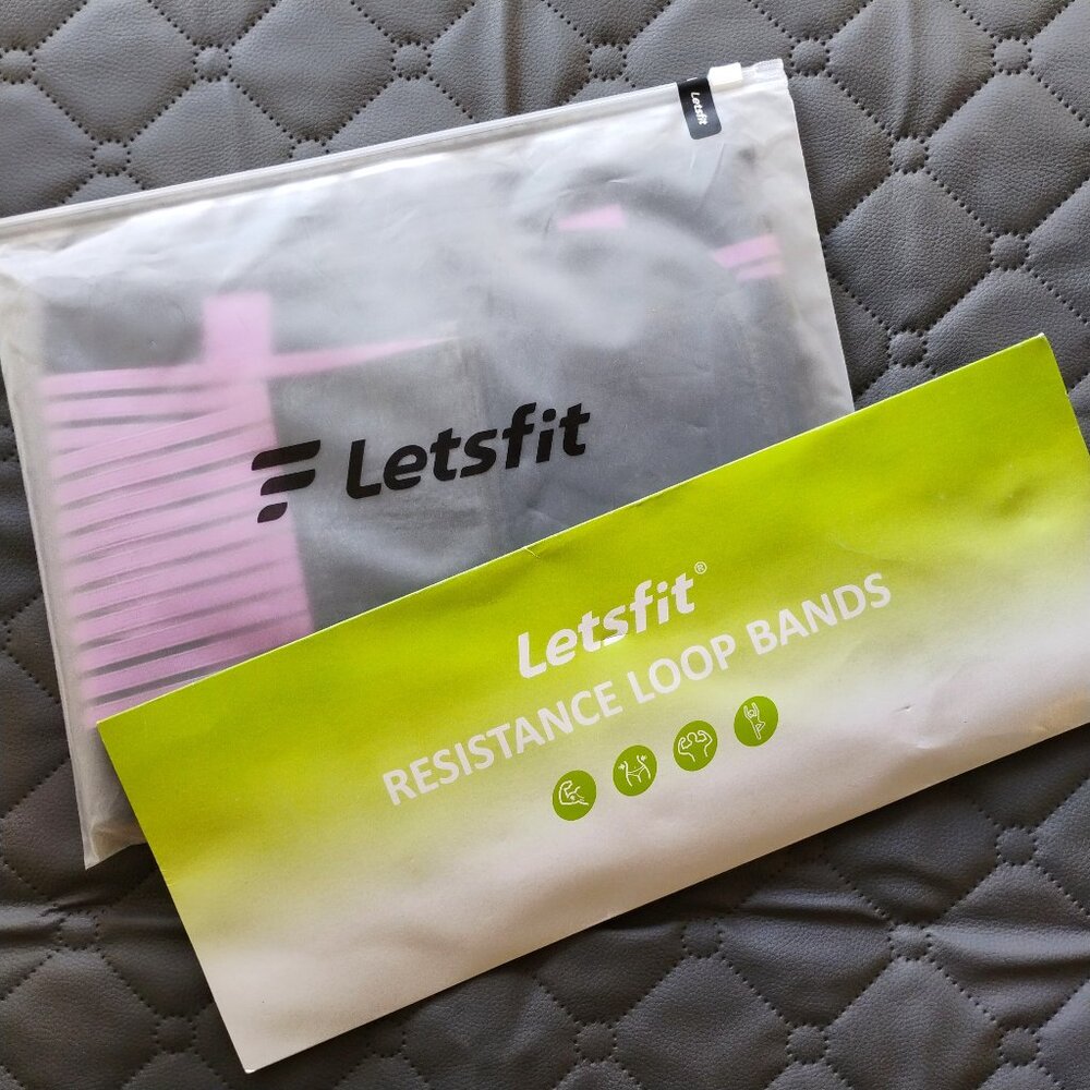 LetsFit 2Pack Waist Trainer Back Support Belt Size S & Resistance Loop Bands NEW